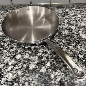 Williams-Sonoma Open Kitchen 12" Stainless Steel Fry Pan Skillet Frying 12"